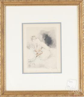 Appraisal: Louis Icart color engraved erotic scene signed in pencil ''