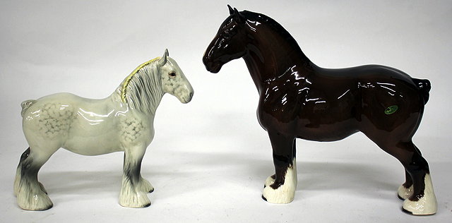 Appraisal: A LARGE BESWICK PORCELAIN BROWN COLOURED SHIRE HORSE cm high