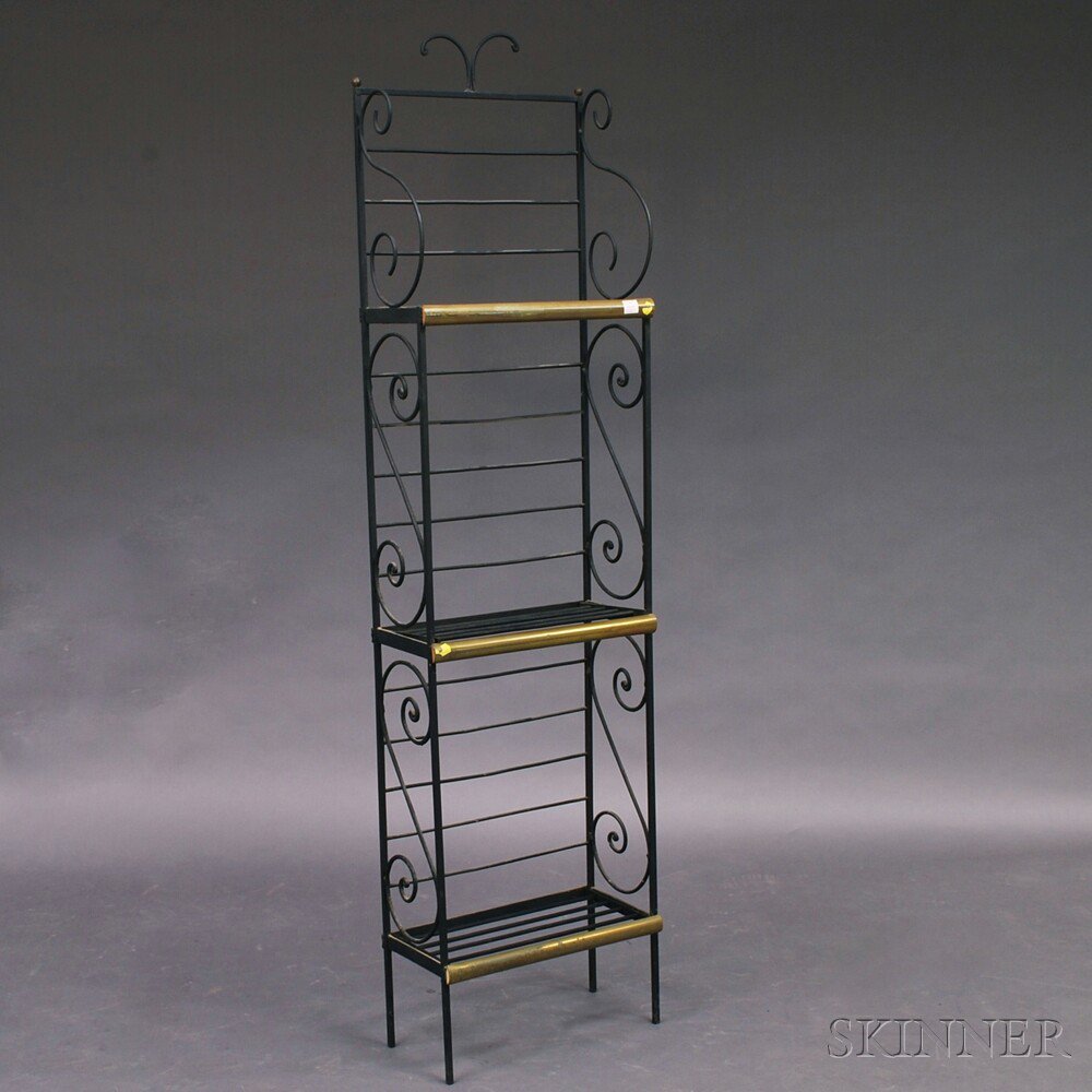 Appraisal: French Brass and Iron Baker's Rack ht wd dp in