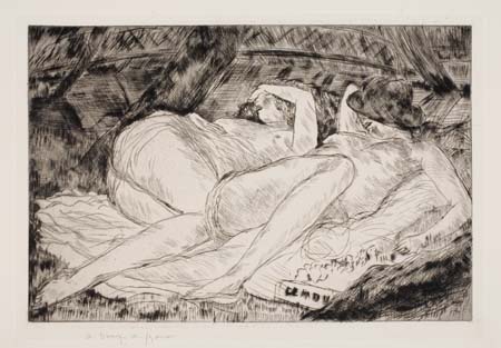 Appraisal: ANDR DUNOYER DE SEGONZAC Demoiselles de la Marne Drypoint x