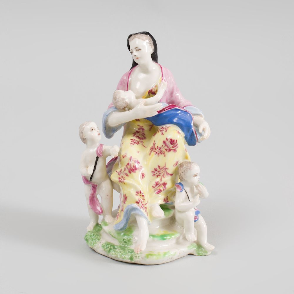 Appraisal: Bow Porcelain Figure Group of a Mother and Three Children