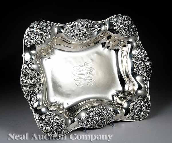 Appraisal: A Large Antique Gorham Sterling Silver Bowl Daisy and Dogwood