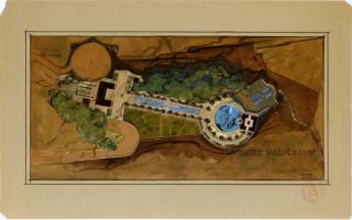 Appraisal: FRANK LLOYD WRIGHT WATERCOLOR GOUACHE FRANK LLOYD WRIGHT - WATERCOLOR