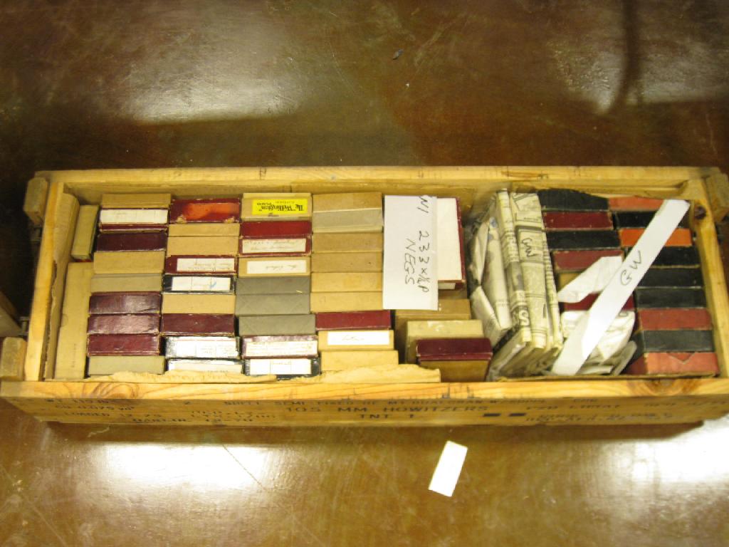 Appraisal: A large box of Glass Negatives various subjects