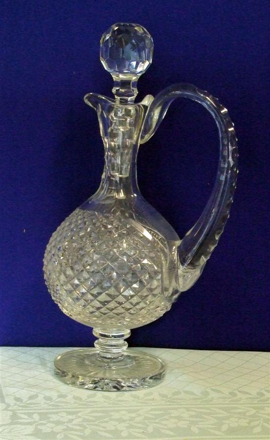 Appraisal: Waterford crystal decanter with cut decoration salt and pepper shakers