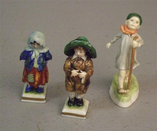 Appraisal: Royal Worcester figure high and two continental figures of children