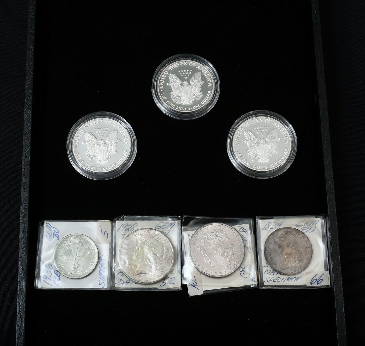 Appraisal: PC UNITED STATES MINT SILVER COINS Comprising - American Eagle