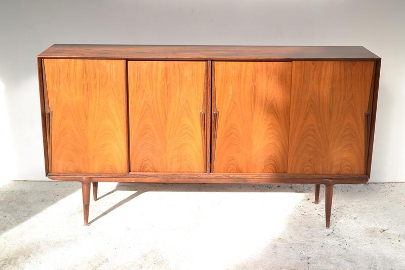 Appraisal: A 's DANISH ROSEWOOD SIDEBOARD A 's DANISH ROSEWOOD SIDEBOARD