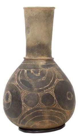 Appraisal: Native American Haley engraved pottery water bottle Caddo Culture Southwest