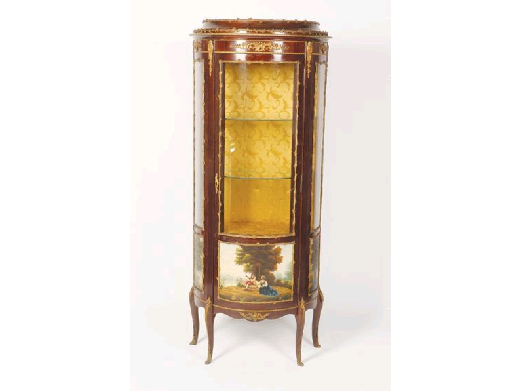 Appraisal: A LOUIS XV STYLE VERNIS MARTIN VITRINE with gilt metal