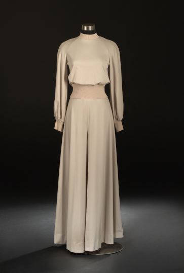 Appraisal: Geoffrey Beene Two-Piece Leisure Wear comprised of silver pearl tricot