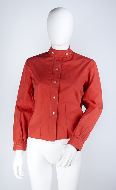 Appraisal: A red Mary Quant cotton shirt with round neck full