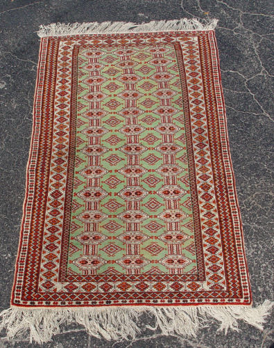 Appraisal: TURKISH BOKARA RUG Approx ' '' x ' ''