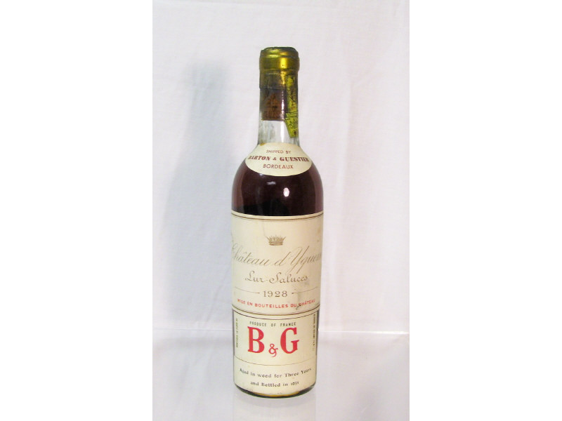 Appraisal: Chateau d'Yquem Vintage - oz bottle High-shoulder level By placing