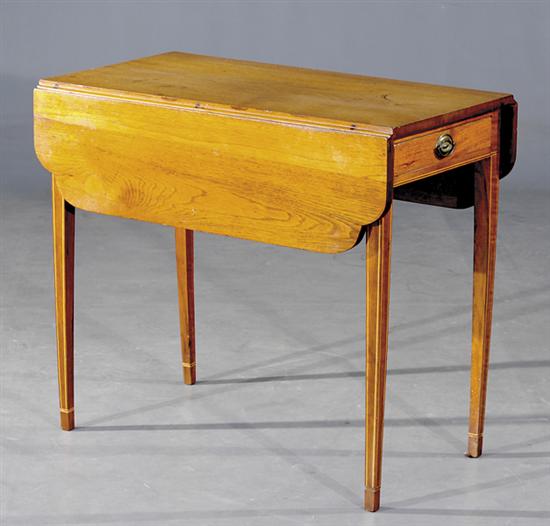 Appraisal: Southern Federal inlaid walnut Pembroke table circa - rectangular top