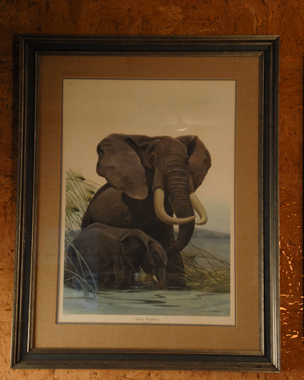 Appraisal: Print of Elephant John Ruthohn Pencil Signed Limited Edition H