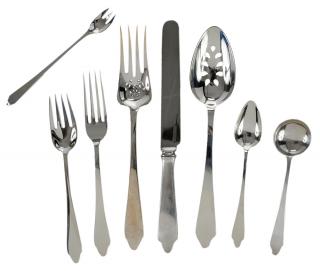 Appraisal: Tiffany Clinton Sterling Flatware pieces American th century including three