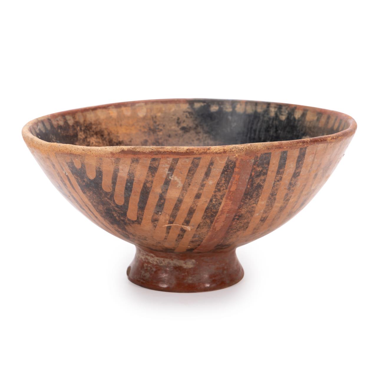 Appraisal: PRE-COLUMBIAN STYLE REDWARE BOWL Pre-Columbian style redware bowl of tapering