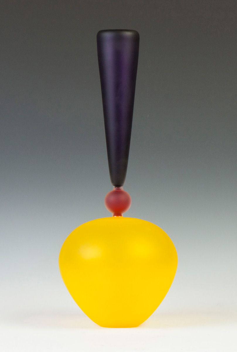 Appraisal: Jay Macdonell American th cent Formulation Series Blown Glass Vase