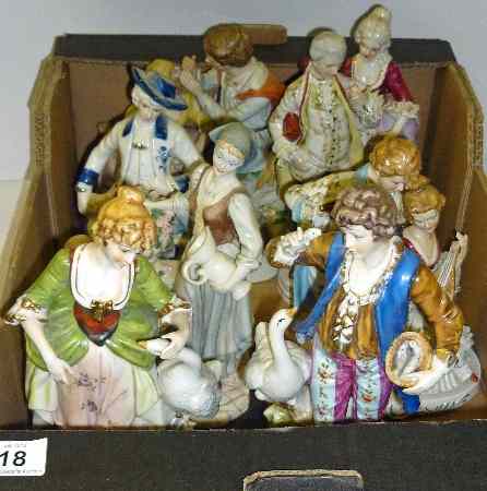 Appraisal: A Collection of various porcelain figure groups and figures