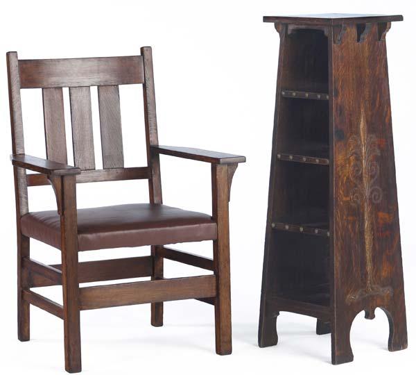 Appraisal: GUSTAV STICKLEY Tree of Life stand no together with an