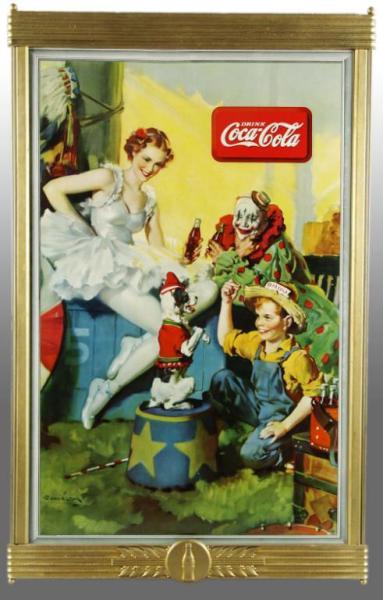 Appraisal: Large Coca-Cola Circus Poster Description Complete with old Kay Displays