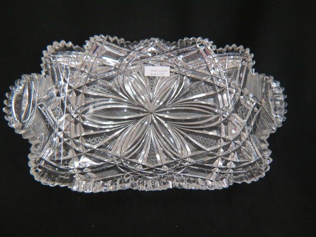 Appraisal: Cut Glass Tray elaborate design handled brilliant period x