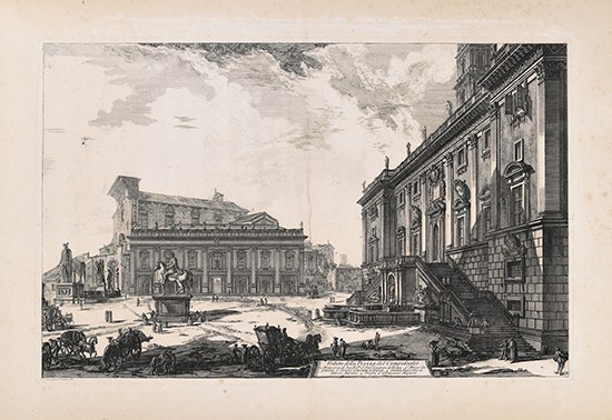 Appraisal: GIOVANNI B PIRANESI Veduta della Piazza del Campidoglio Etching x