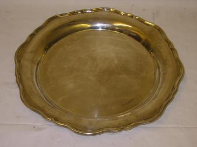 Appraisal: A CHARGER of circular form with moulded Chippendale border wide