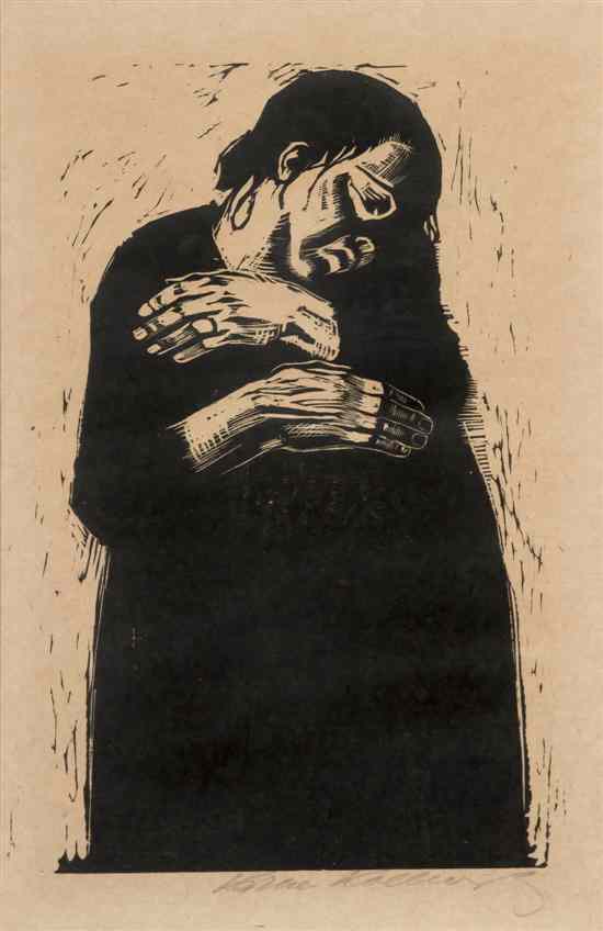 Appraisal: Kathe Kollwitz German - Die Witwe I from Krieg woodcut