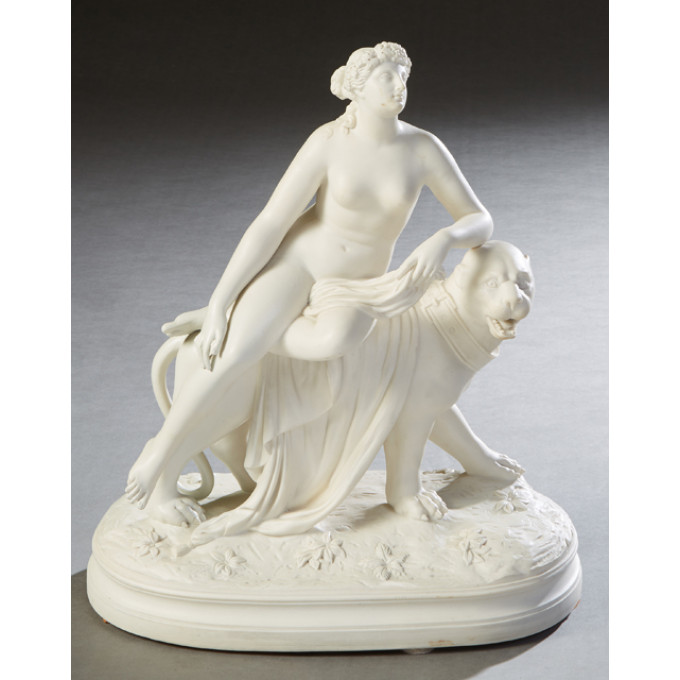 Appraisal: Parian Figure of a Nude Classical Woman th c reclining