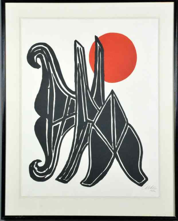 Appraisal: Alexander Calder LithographTitled ''Lady '' signed and numbered in pencil