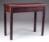 Appraisal: MAHOGANY CHIPPENDALE CARD TABLE The English table has back-swing leg