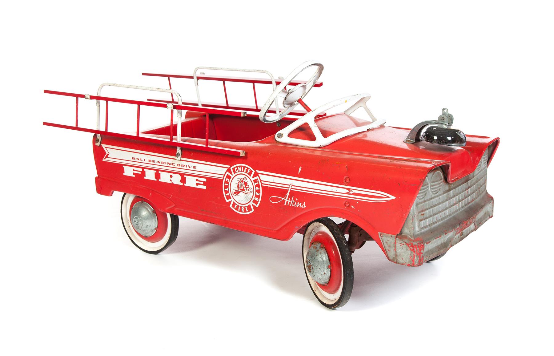 Appraisal: ATKINS FIRE CHIEF TOY PEDAL CAR American mid th century