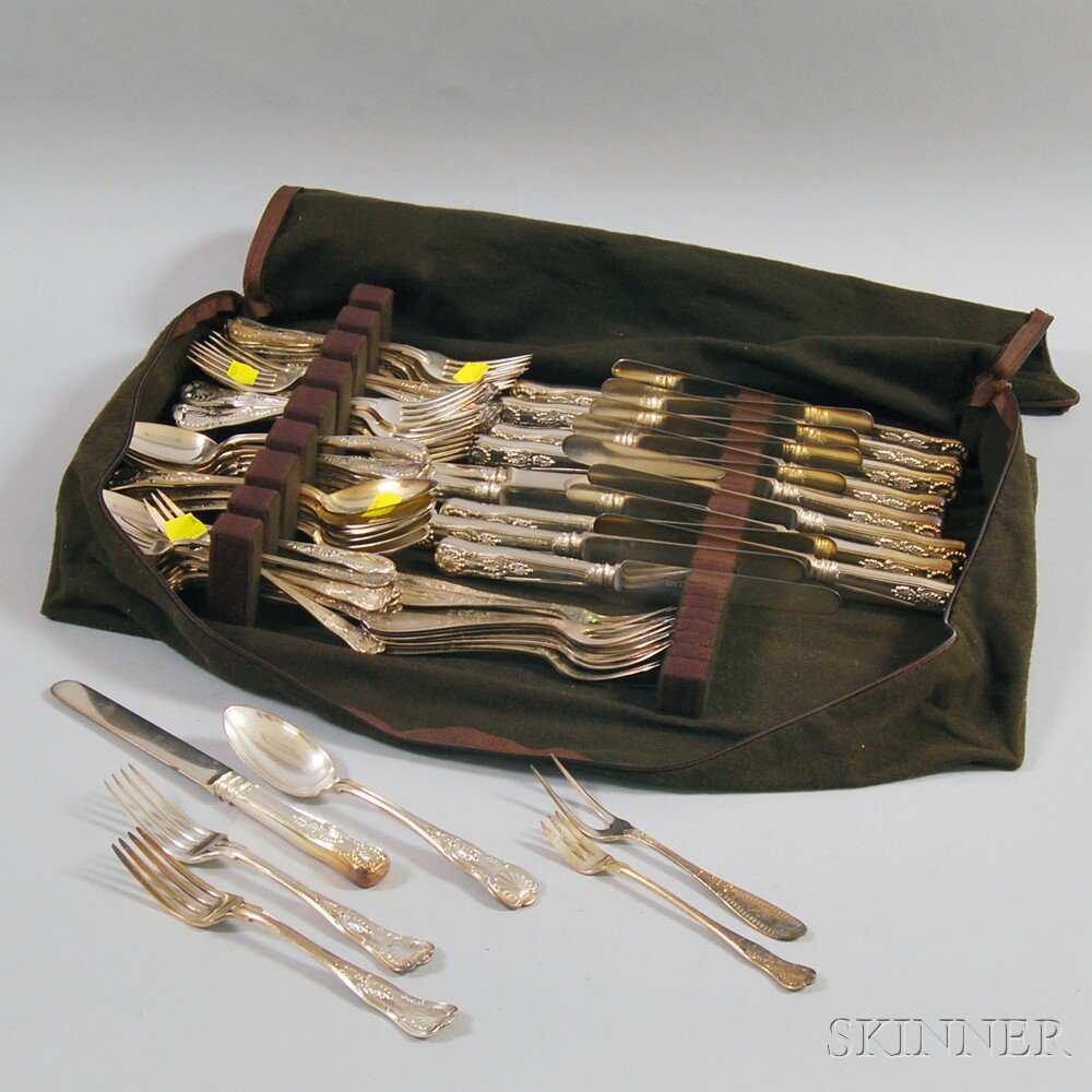 Appraisal: Gorham Kings II Silver-plated Partial Flatware Service consisting of eighteen