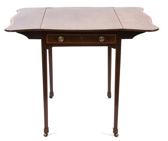 Appraisal: Sale Lot A George II Style Inlaid Mahogany Pembroke Table