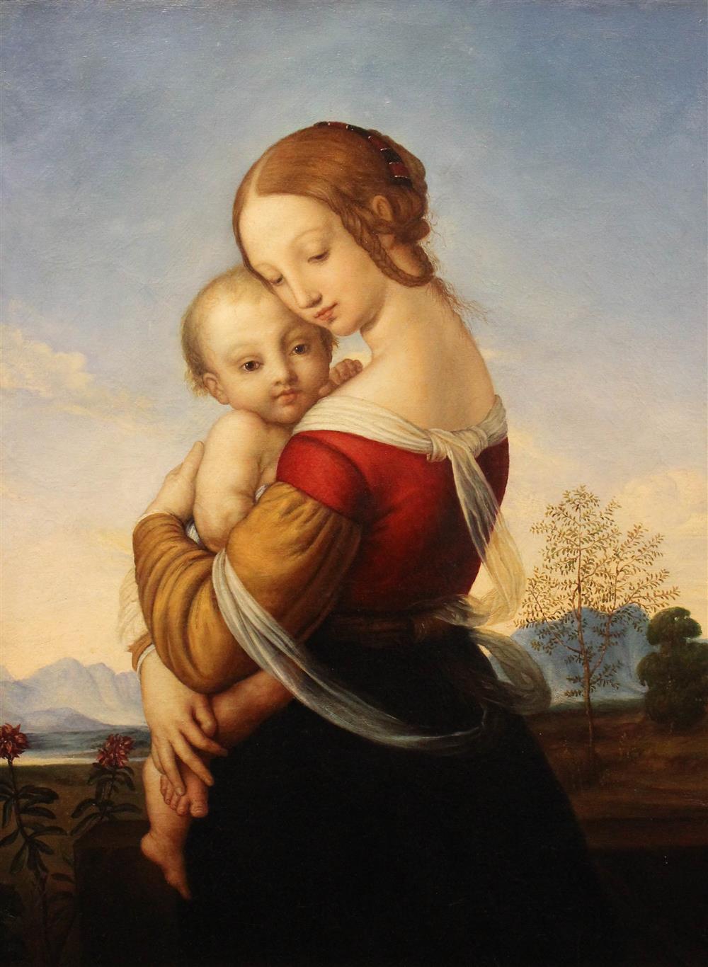 Appraisal: POSSIBLY WILLIAM DYCE BRITISH - MADONNA AND CHILD Oil on