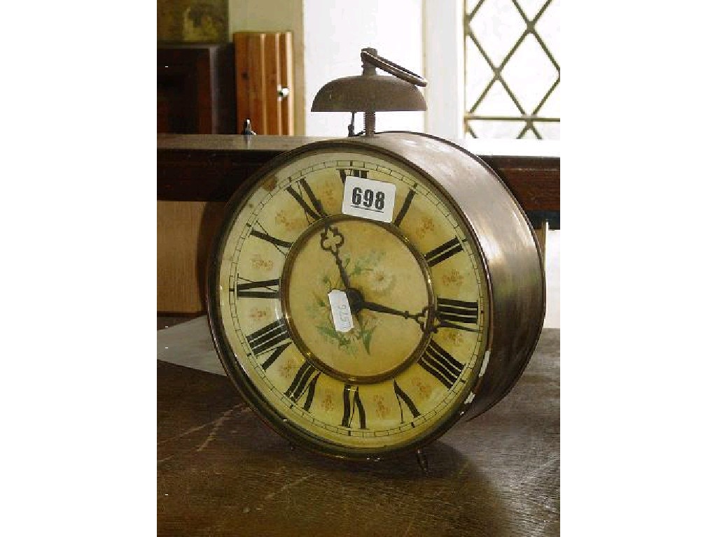 Appraisal: A late th century German mantle clock in brass case