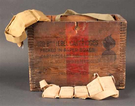 Appraisal: Group of ammunition including U S possibly Springfield Model bandoliers