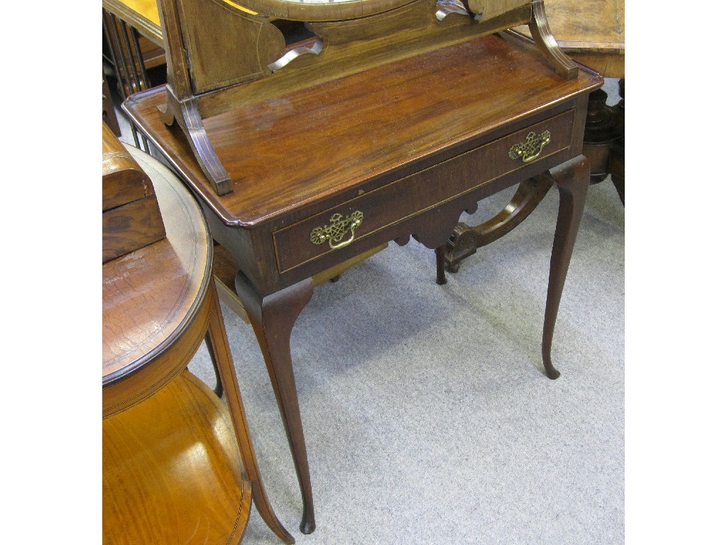 Appraisal: Mahogany silver table on cabriole legs