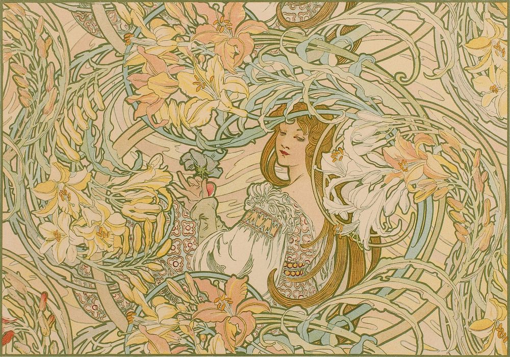 Appraisal: AFTER ALPHONSE MUCHA - COLOR LITHOGRAPH Alphonse Maria Mucha -