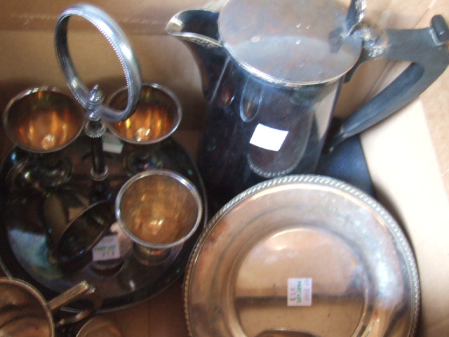 Appraisal: Plated wares comprising a set of six coffee spoons cased