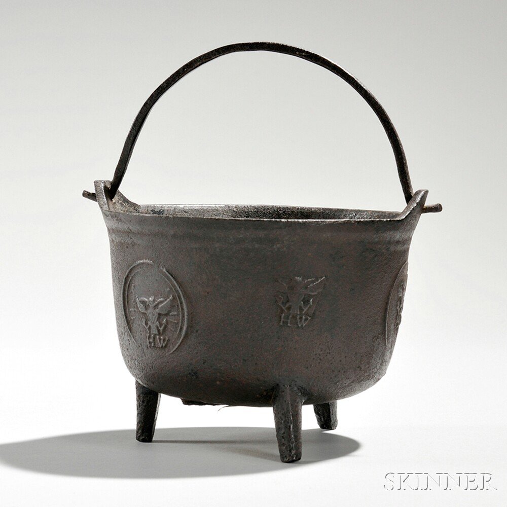 Appraisal: Small Cast Iron Pot America late th early th century