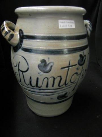 Appraisal: German Salt Glaze Crock Rumtopf handled liter