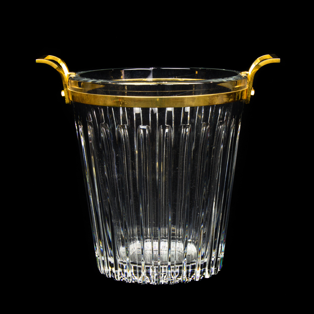 Appraisal: A BACCARAT GLASS AND GILT BRONZE ICE BUCKET IN THE