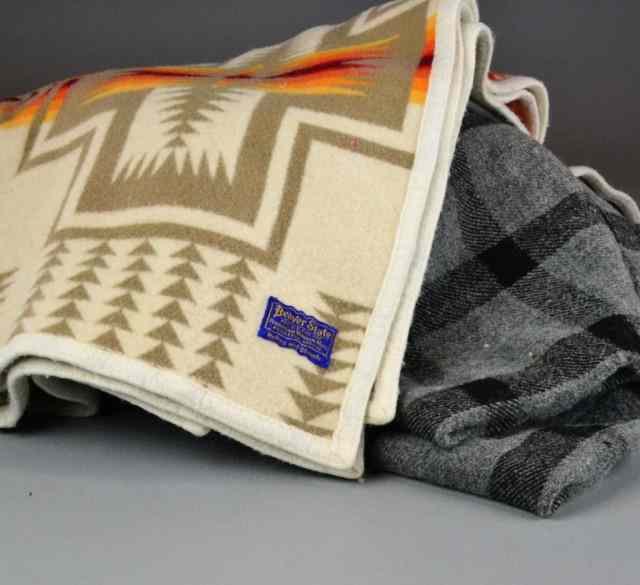 Appraisal: Pendleton Woolen Blanket and Woven BlanketIncluding one Pendleton Beaver State