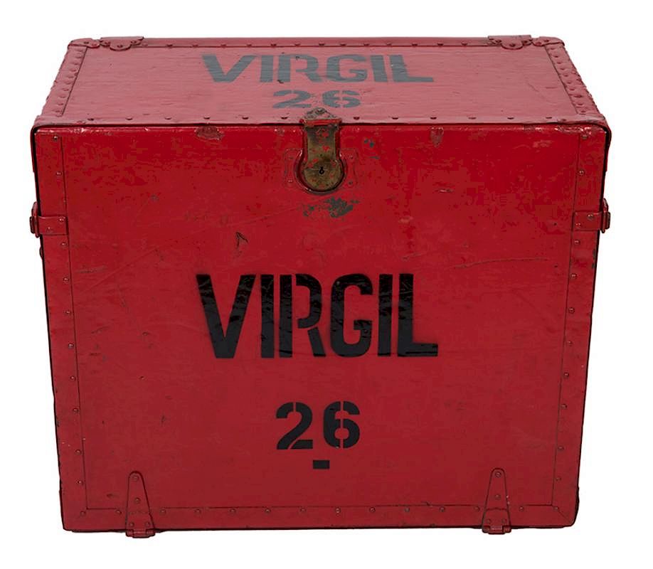 Appraisal: The Great Virgil Writing Desk Trunk No The Great Virgil