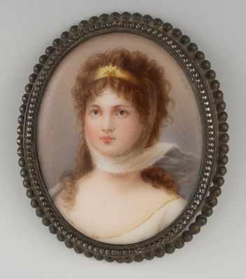 Appraisal: A Miniature Portrait of Queen Louise ca th Century A