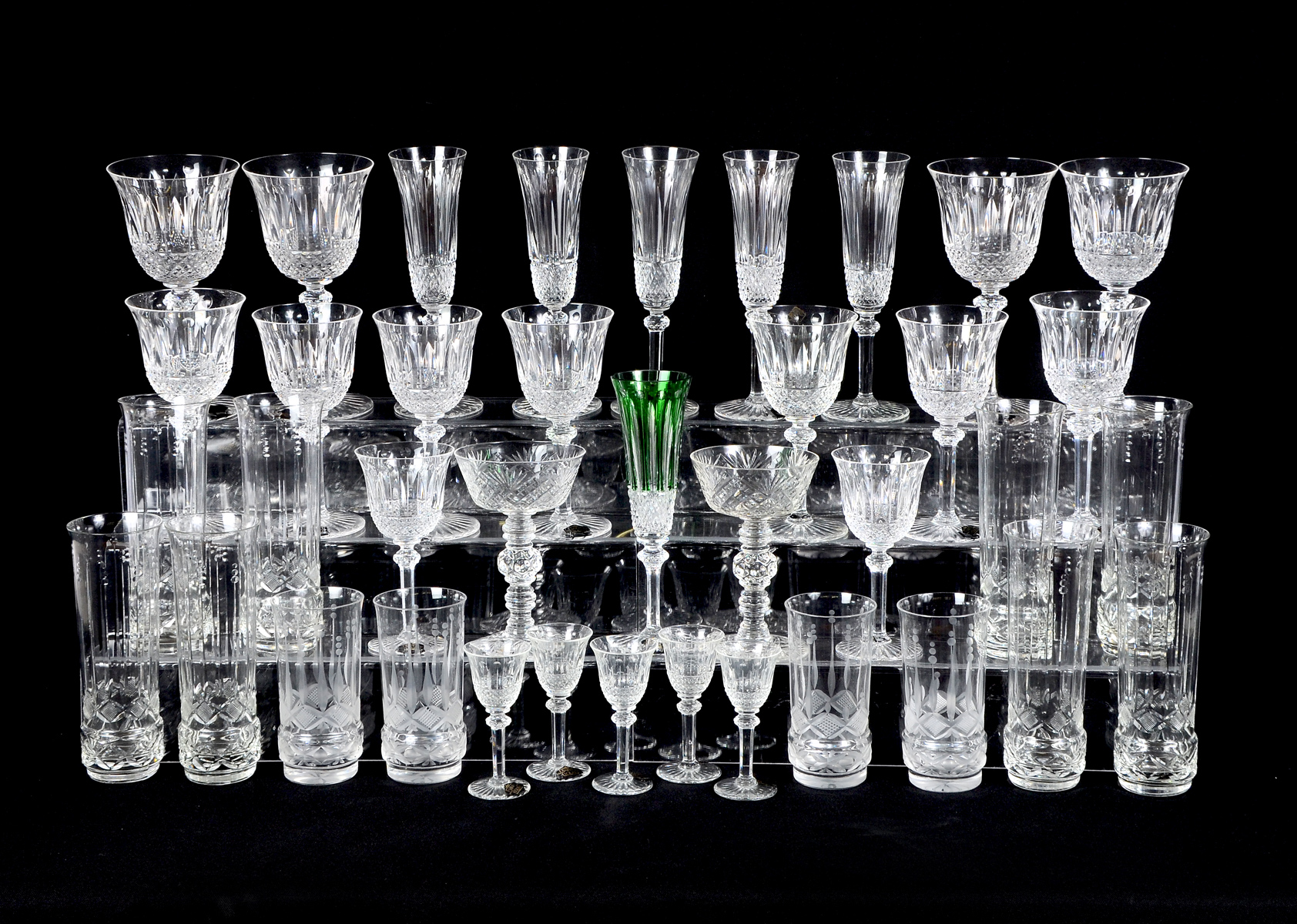 Appraisal: PC ST LOUIS TOMMY CRYSTAL STEMWARE Includes - '' cordials