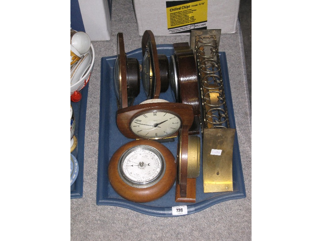 Appraisal: Tray lot of wooden clocks